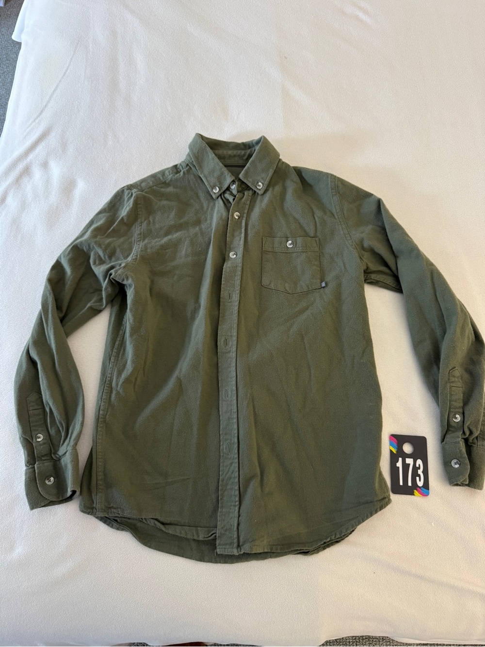 Free Fly Apparel Olive Green Men's Button-Down Shirt